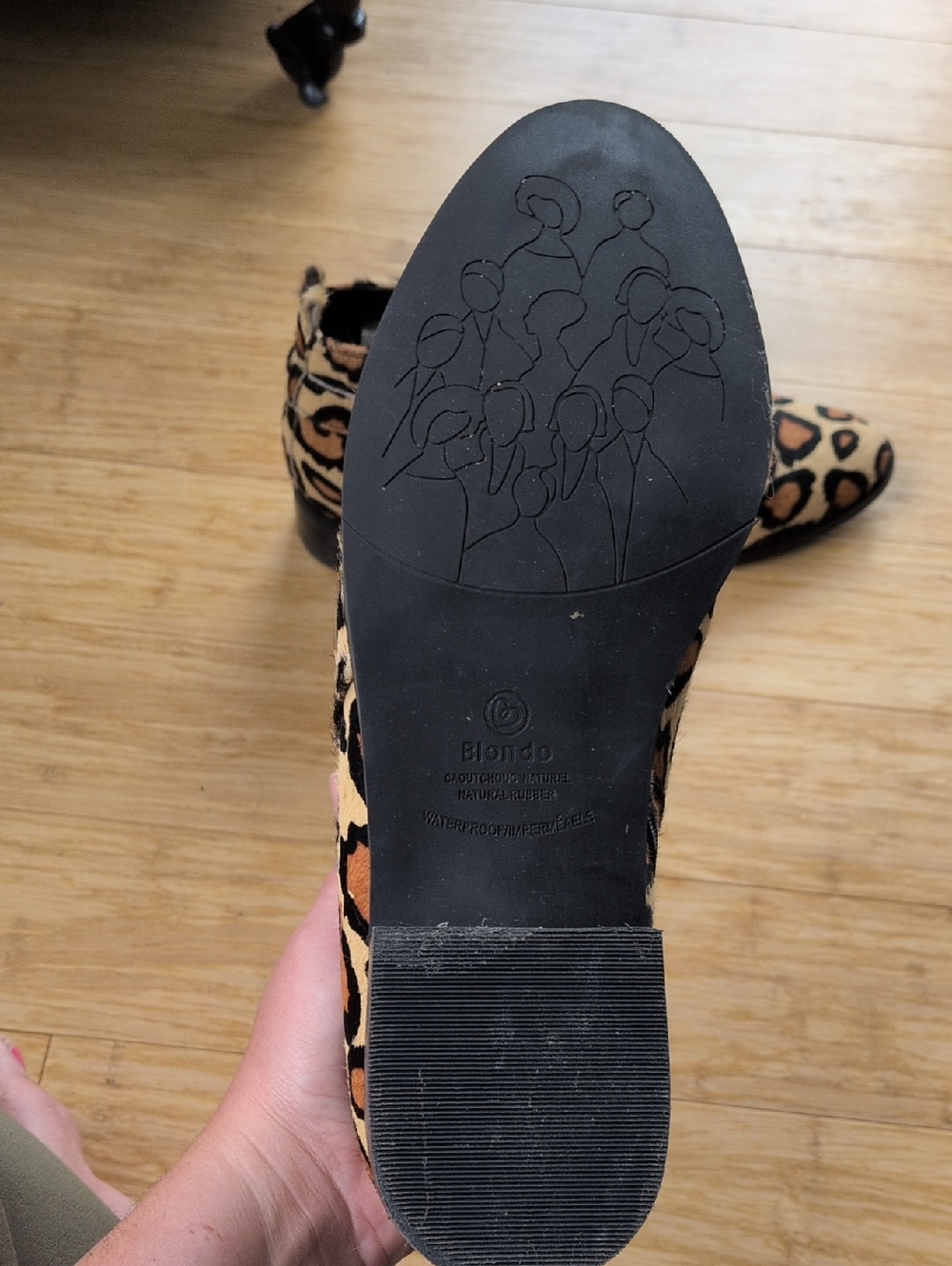 ✨sale Blondo Tami Leopard Print Waterproof Bootie Size 9.5 - Picture 5 of 12